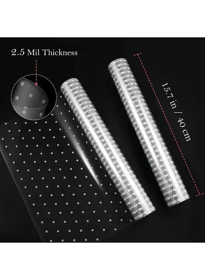 ورق تغليف سيلوفان منقط 15.75 × 1181.1 بوصة - لفافة ورق تغليف هدايا مزخرف ومتين - Image 3